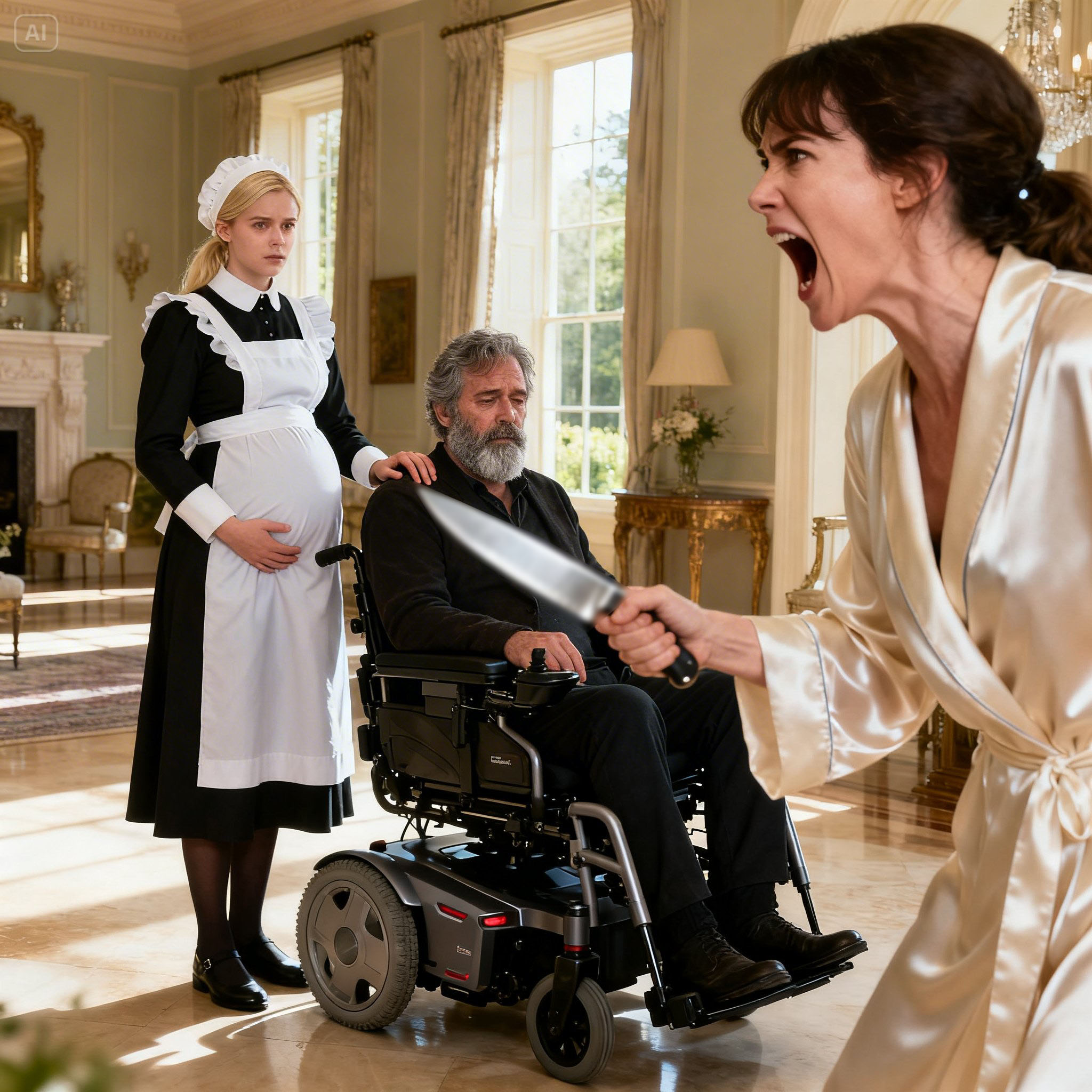 The pregnant housekeeper who saved the billionaire in a wheelchair… and unmasked the wife who wanted to see him die