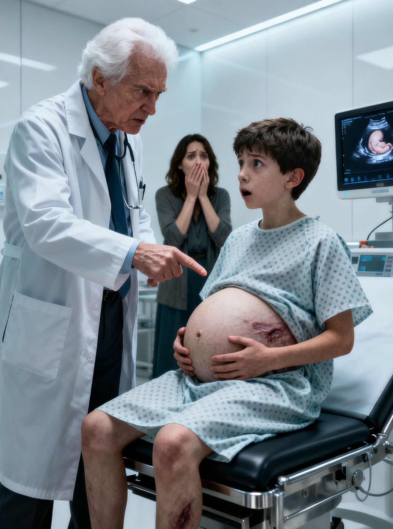 THE DOCTOR LOOKED AT THE ULTRASOUND, TURNED PALE, AND ASKED ME SOMETHING THAT TURNED MY BLOOD TO ICE: “MA’AM… IS YOUR HUSBAND HERE?”