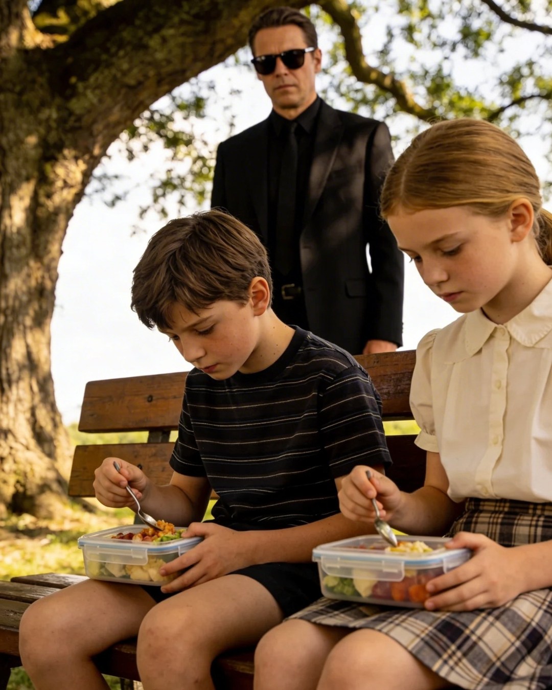 He followed his 12-year-old son after school, expecting to catch him in a lie… But what he discovered on a park bench left him completely stunned…