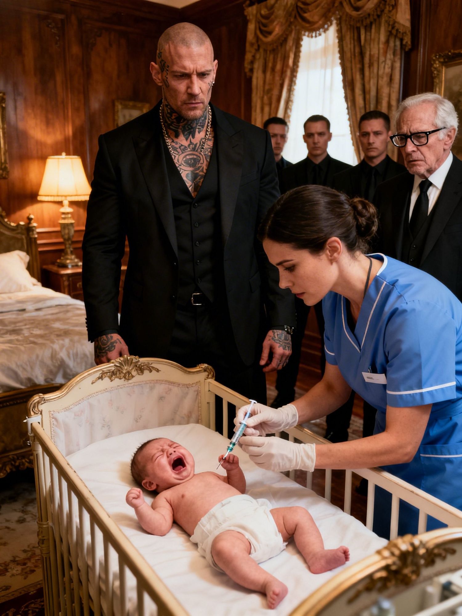 The mob boss’s baby cries incessantly when touched — until a poor nurse does the unthinkable.
