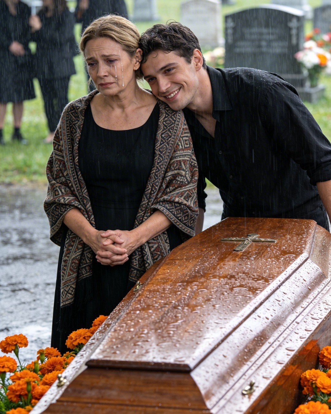 At my husband’s funeral, my son squeezed my hand and whispered: “You are no longer part of this family.”