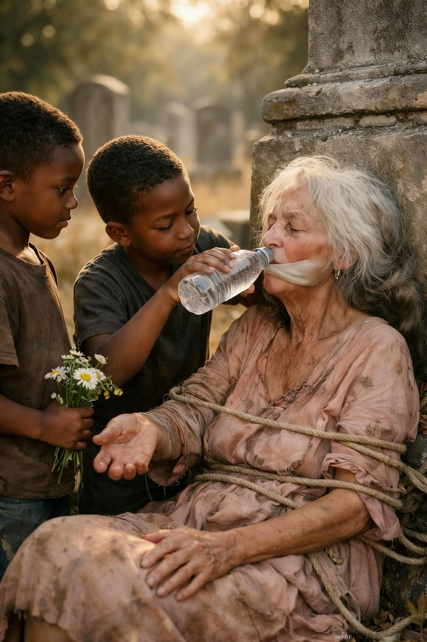 A Wealthy Elderly Woman Is Betrayed By Her Children, But Two Orphaned Children Save Her Thanks To Their Faith…