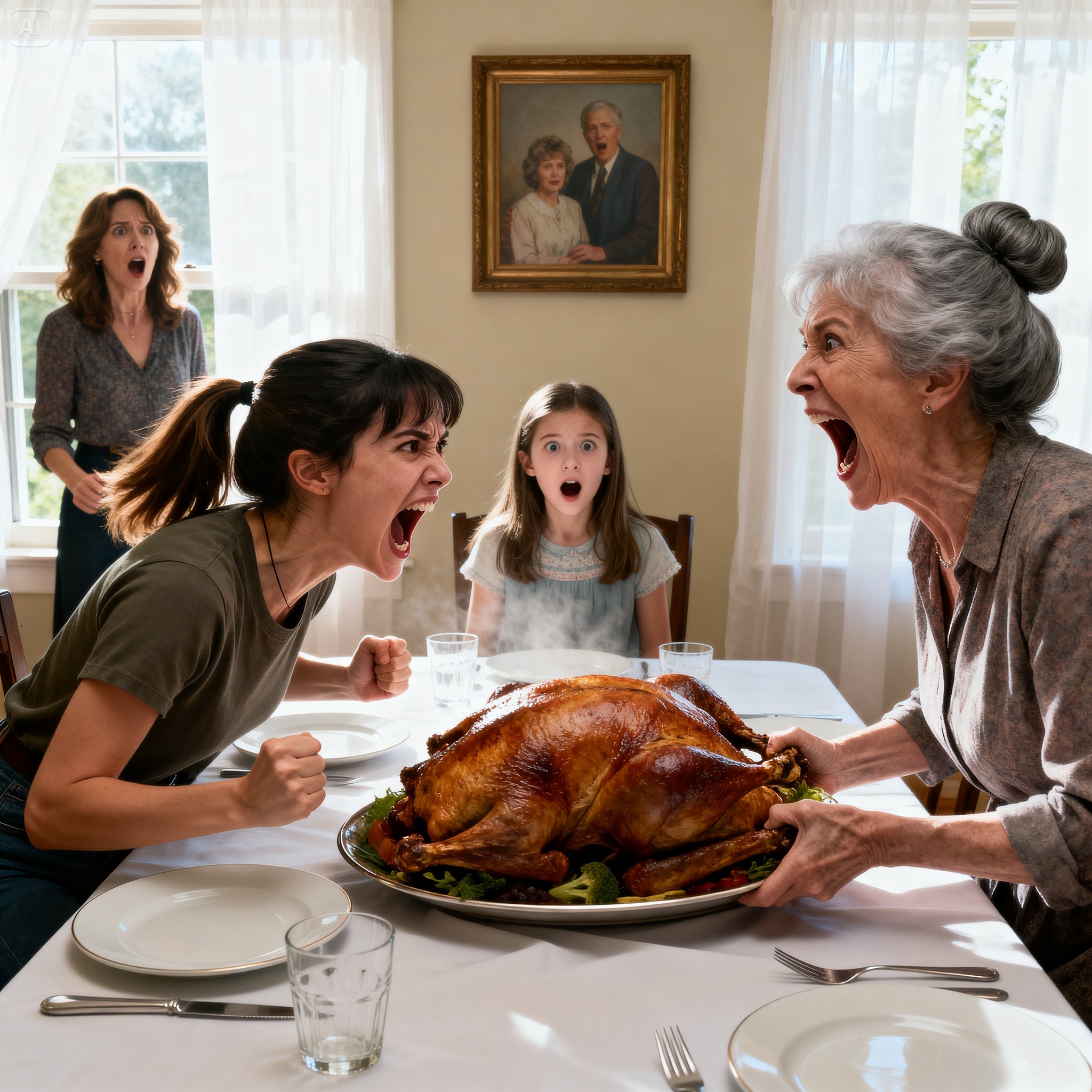 While I was serving the chicken I had cooked for three hours, my daughter spat in my face and said