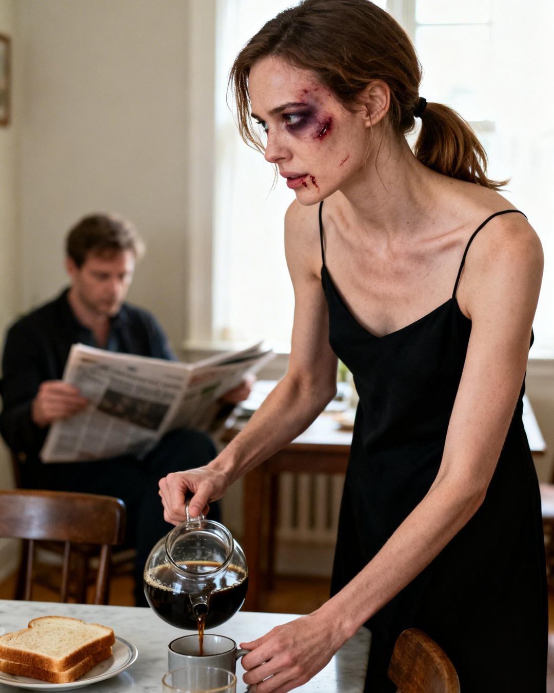 My Husband Broke My Face; The Next Day,