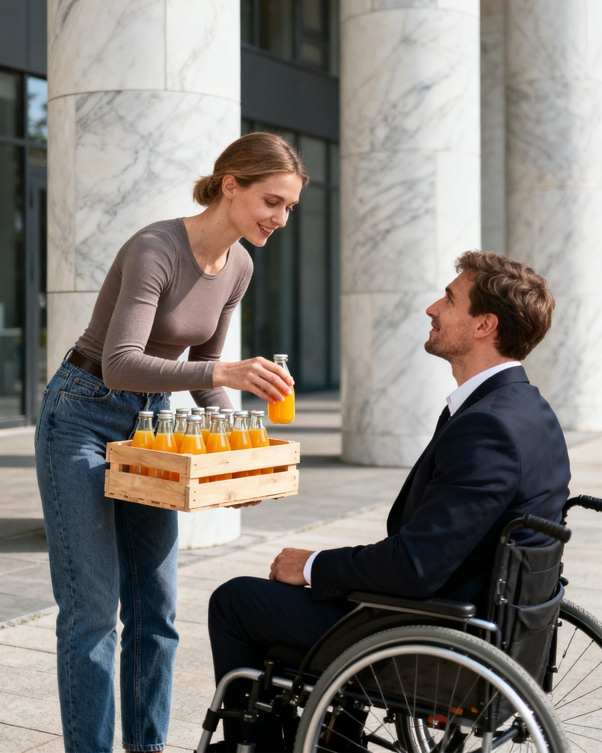 She was selling orange juice on the street until she offered it to the billionaire; he did the unthinkable.