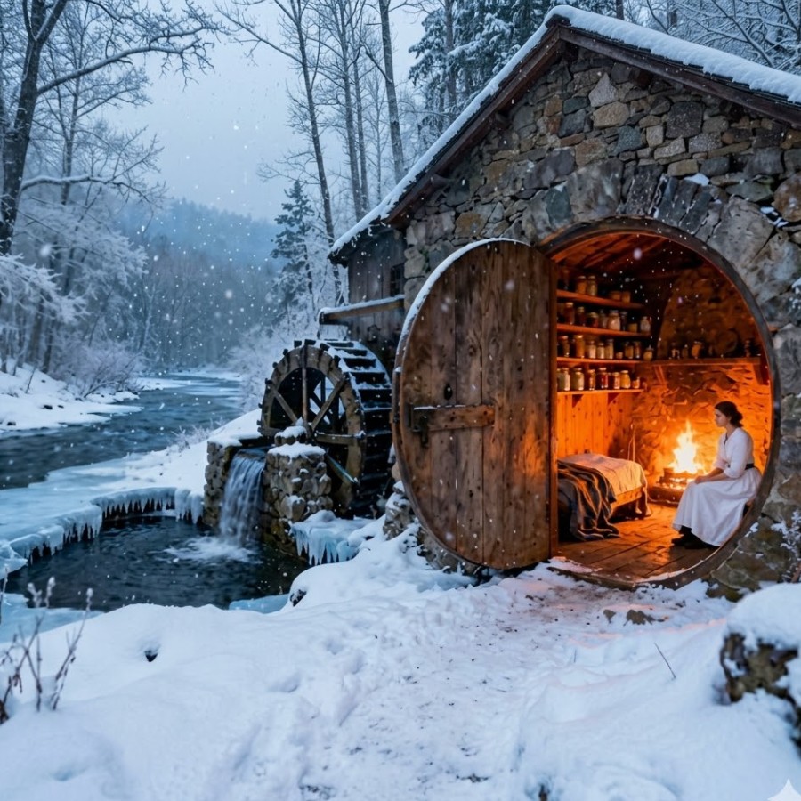 AFTER BEING KICKED OUT OF HER IN-LAWS’ HOUSE, SHE BOUGHT A STONE MILL FOR 5 DOLLARS; THEY WERE STUNNED TO SEE WHAT IT BECAME.