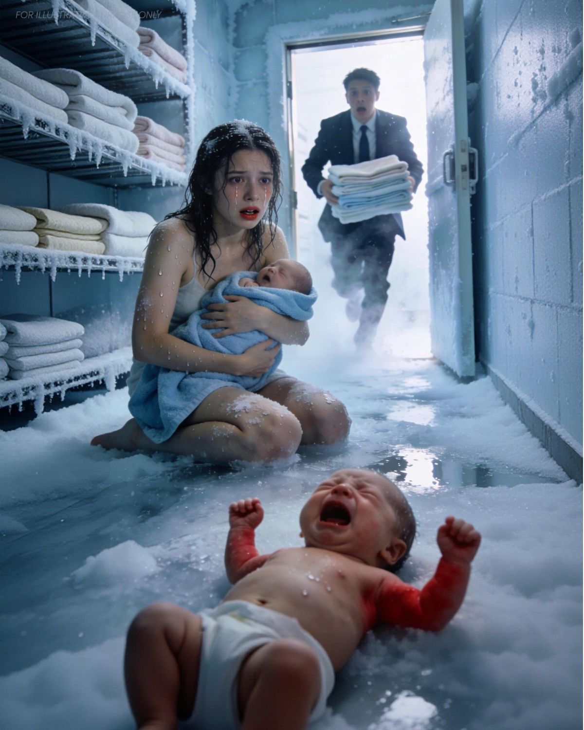 A husband locked his pregnant wife inside a deep freezer… she went into labor with twins, and the only person who saved her was her sworn enemy.