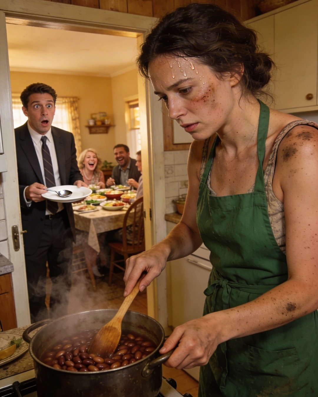 Her husband hid her in the kitchen to avoid embarrassment, but a single bite of her food changed both of their destinies forever.