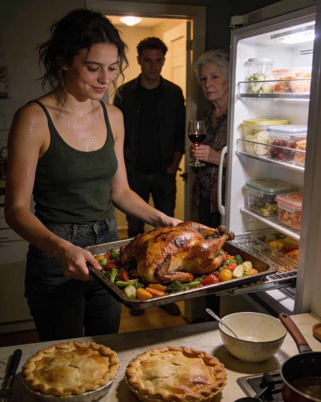 My mother-in-law invited twenty relatives, so I emptied the fridge and told her: “Just you wait!”