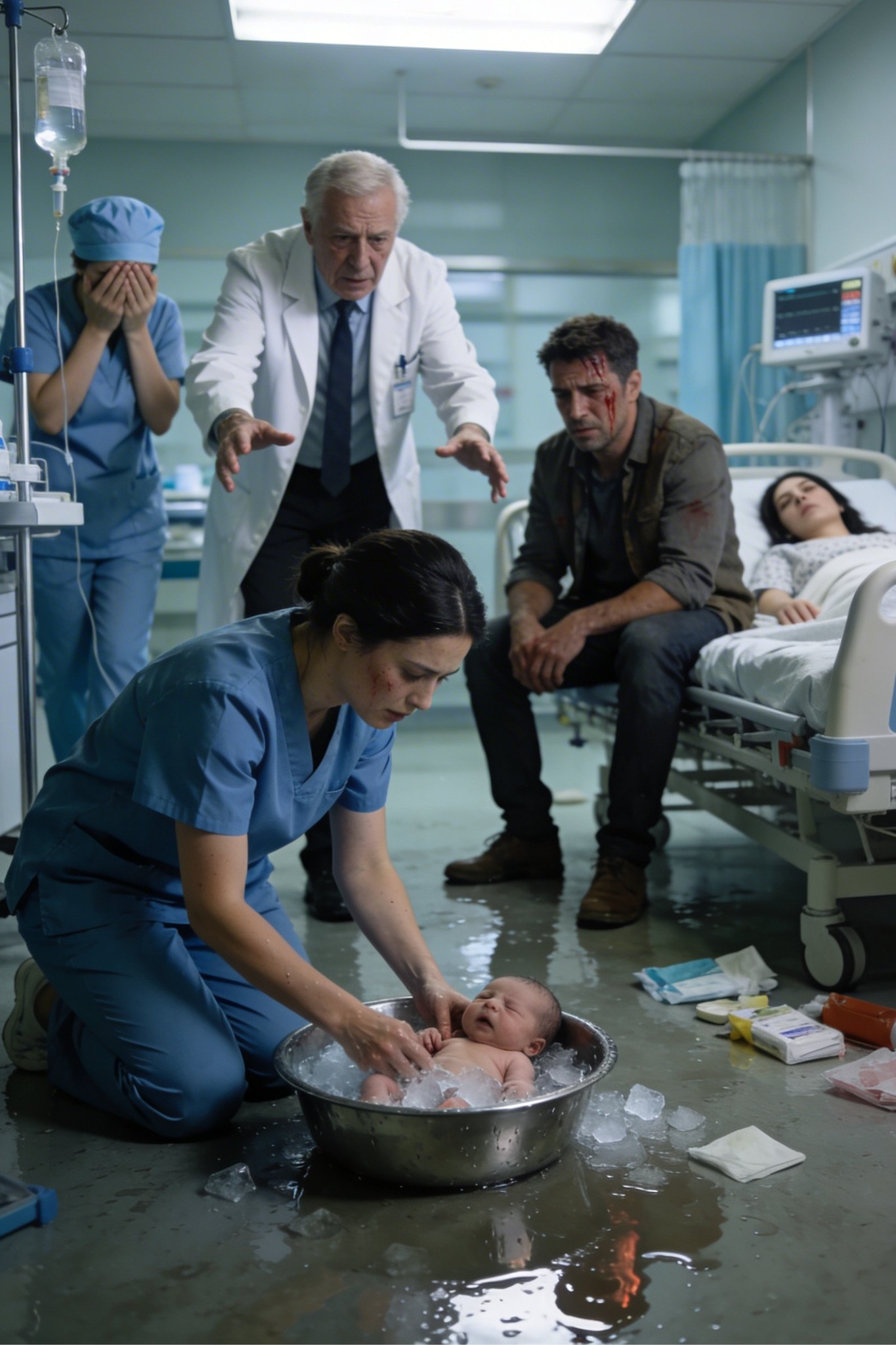 THE BABY OF THE MOST POWERFUL MAN IN AMERICA HAD JUST BEEN DECLARED DEAD… WHEN A CLEANING WOMAN WALKED IN WITH A BUCKET OF ICE AND FORCED EVERYONE TO BACK AWAY.